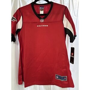NFL Pro Line ATLANTA FALCONS Blank Jersey WOMENS SMALL RED BLACK‎ WHITE Poly NEW